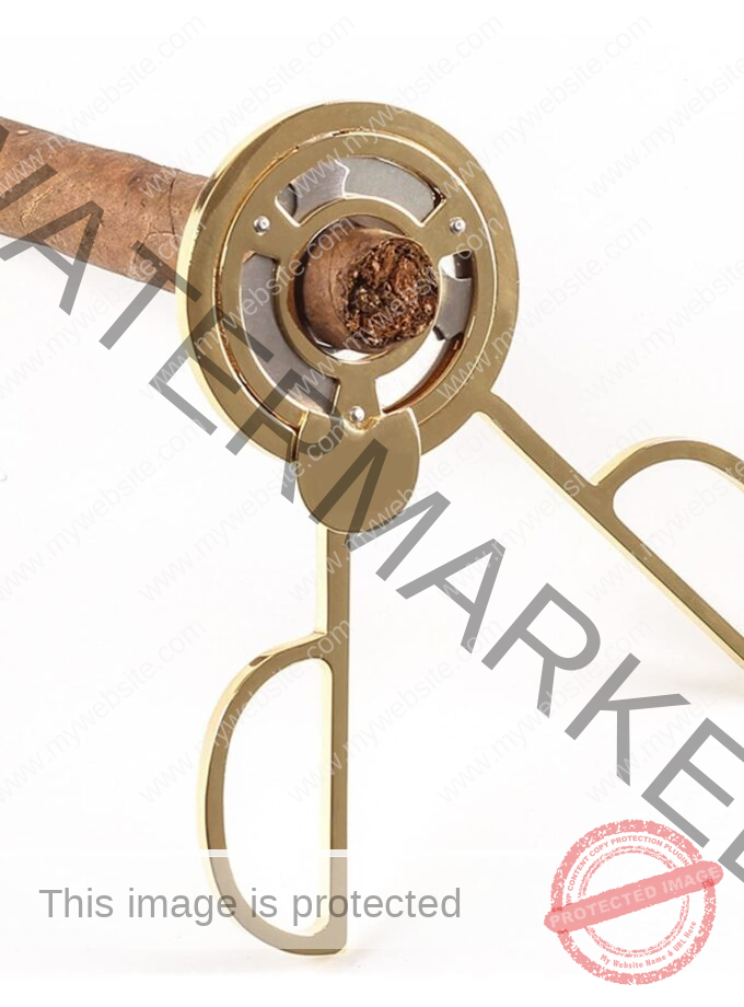 Triple Blade Golden Cigar Cutter — Precision, Style & Portability