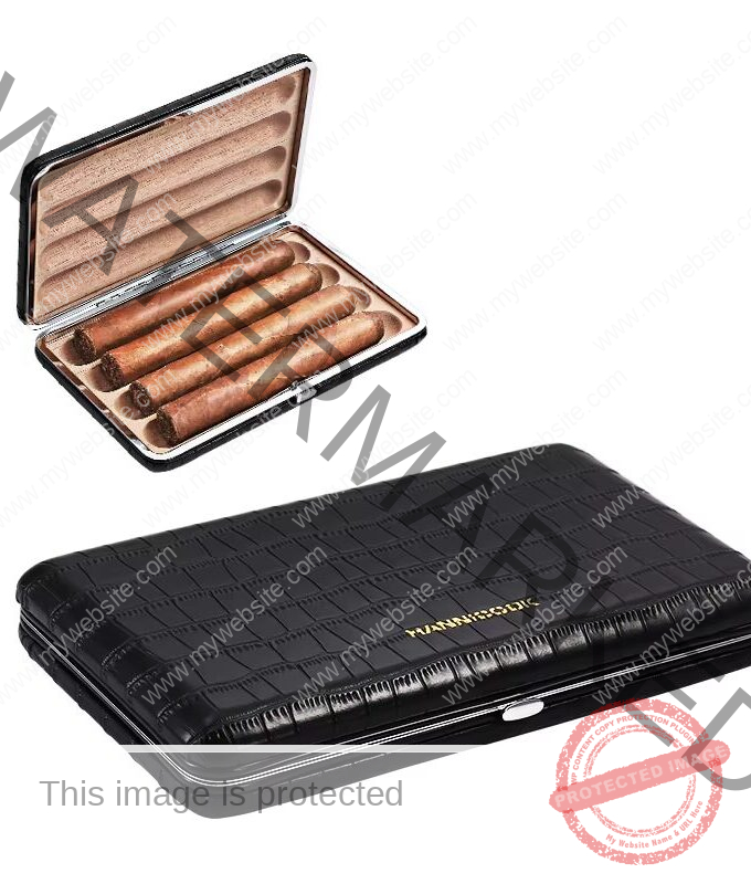 Hannicook Leather Cigar Travel Case