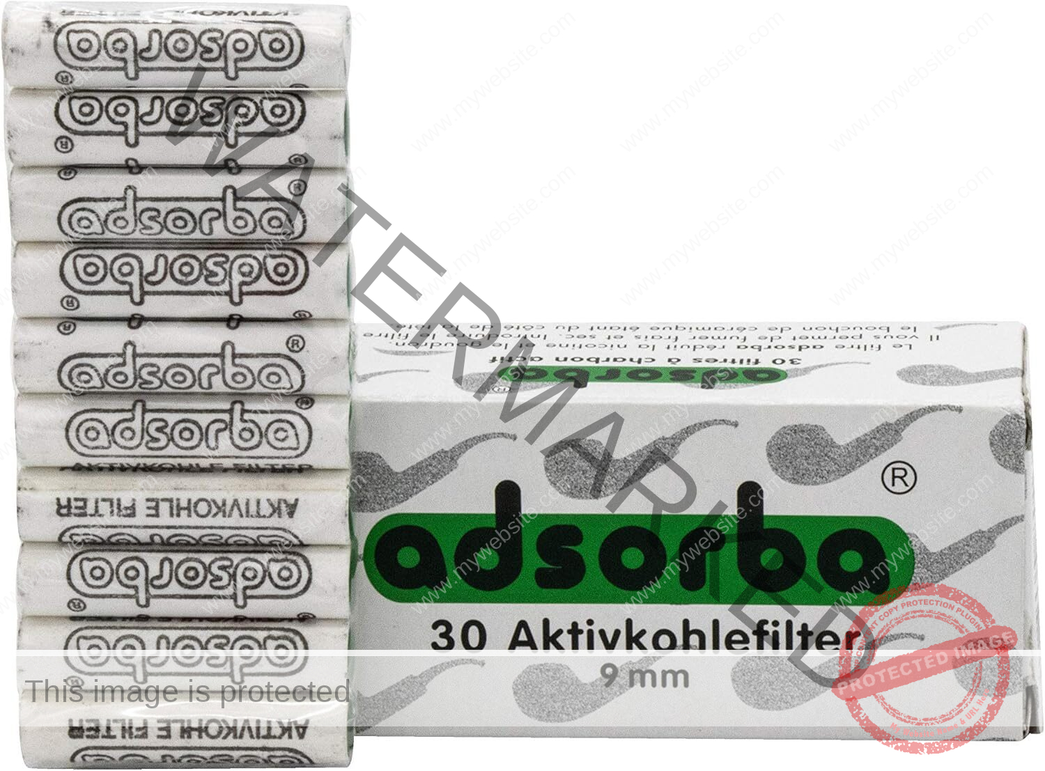 Adsorba 9mm Activated Charcoal Pipe Filters La Saintos