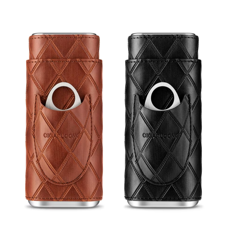 Leather cigar travel case with cutter Pakistan