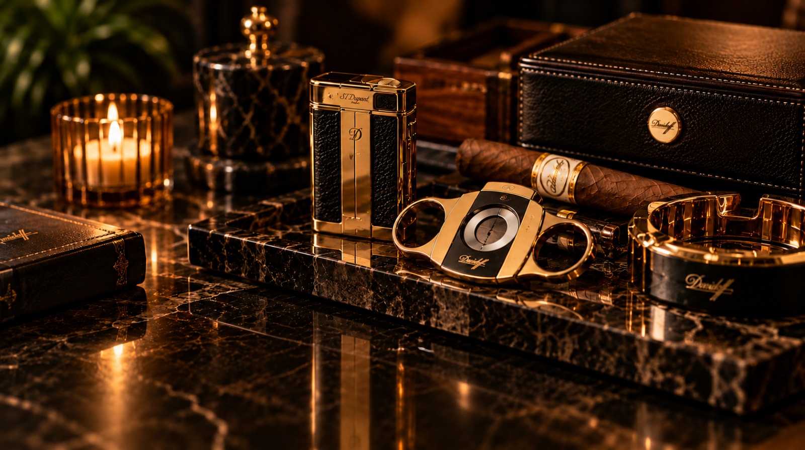 Cigar cutters, lighters and humidors at La Saintos